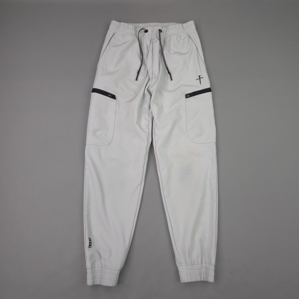 Three Nails Apex Jogger Pants Mens Medium Gray Stretch Tapered Cargo Athletic